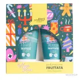 PuroBio Cosmetics PuroBio Cosmetics Magic Xmas Fruttata Kit (sh/gel/75 мл + b/lot/75 мл) * - Набор для тела PuroBio Magic Xmas Fruttata гель для душа и лосьон с календулой и фруктовым ароматом 2x75 мл уценка — фото 1