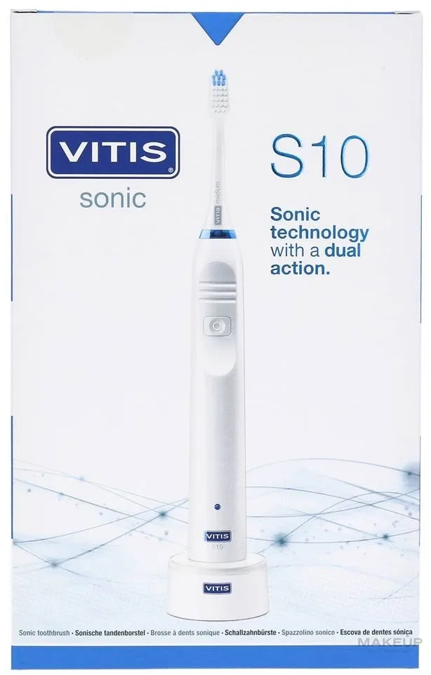 Электрическая зубная щётка Dentaid Vitis Sonic S10 Electric Toothbrush звуковая, до 31 000 движений в минуту, 1 шт
