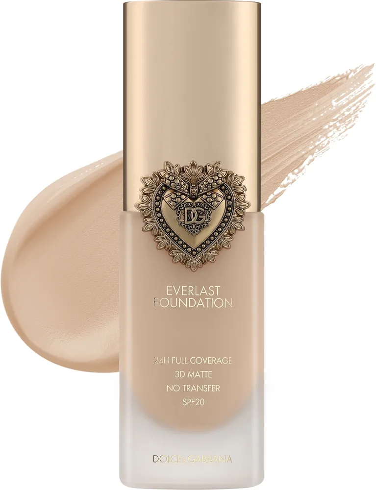 Тональный флюид Dolce & Gabbana Everlast Foundation кроющий матирующий SPF 20, 27 мл, оттенок 01N