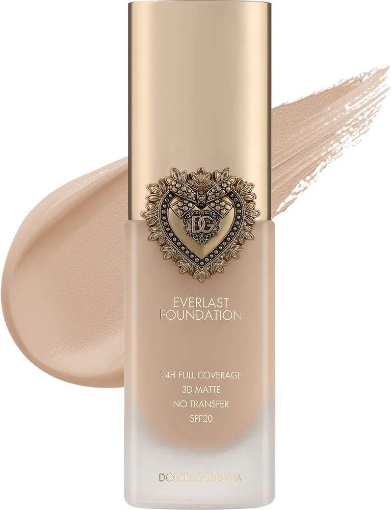 Тональный флюид Dolce & Gabbana Everlast Foundation кроющий матирующий SPF 20, 27 мл, оттенок 02C