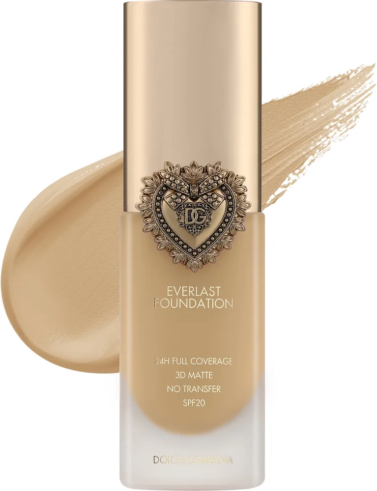 Тональный флюид Dolce & Gabbana Everlast Foundation кроющий матирующий SPF 20, 27 мл, оттенок 06W