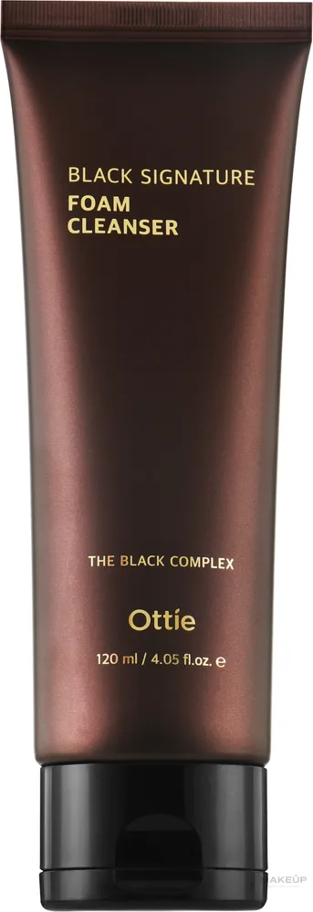 Ottie Black Signature Foam Cleanser очищающая пенка с муцином улитки, церамидами и пептидами 120 мл