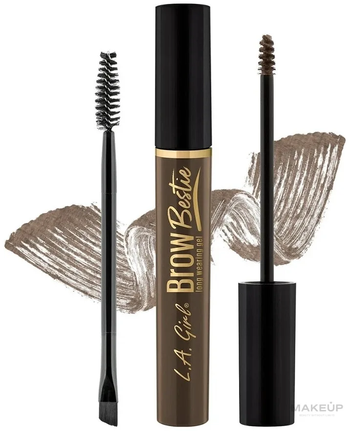 Набор для бровей L.A. Girl Brow Bestie Long Wearing Gel Kit гель и двусторонняя кисть, 2,5 мл, оттенок Cool Brown