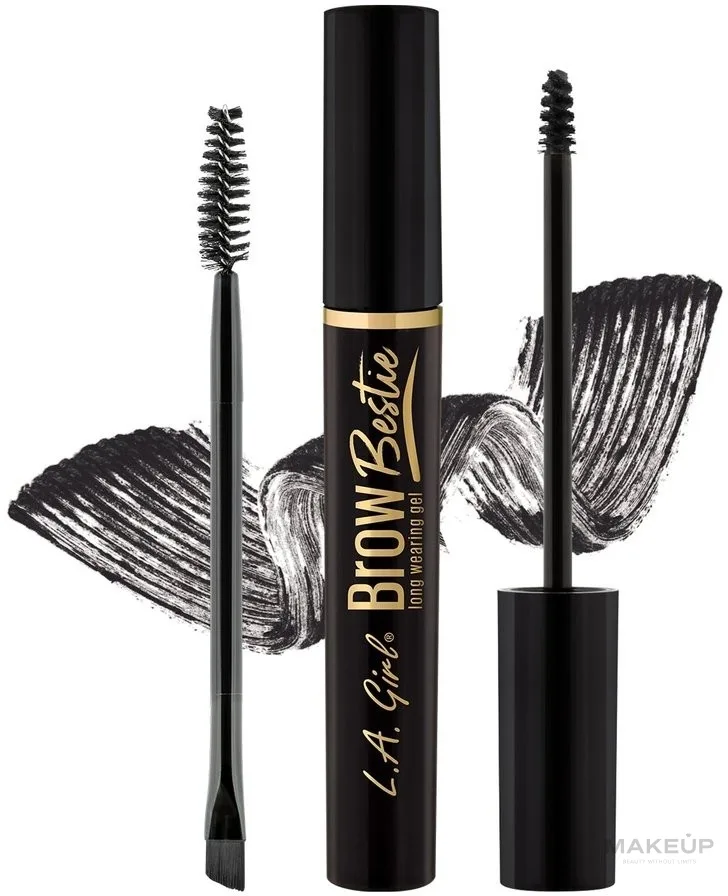 Набор для бровей L.A. Girl Brow Bestie Long Wearing Gel Kit гель и двусторонняя кисть, 2,5 мл, оттенок Soft Black