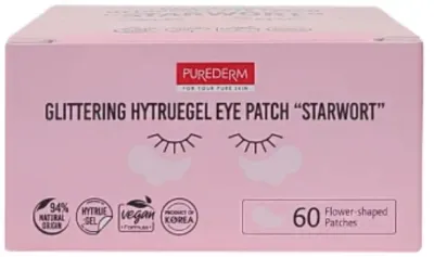 Патчи для кожи вокруг глаз Purederm Glittering Hytruegel Eye Patch увлажняющие, с эффектом сияния, 60 шт