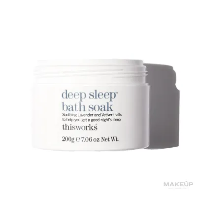 This Works Deep Sleep Bath Soak соль для ванны 200 г, расслабляющая, перед сном, аромат лаванды, ромашки и ветивера