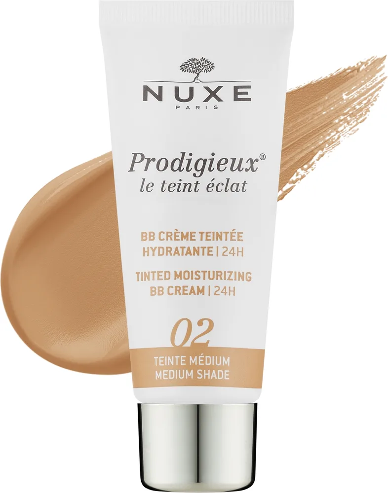 Увлажняющий BB-крем Nuxe Prodigieux Tinted Moisturizing 24H, оттенок 02 - Medium Shade