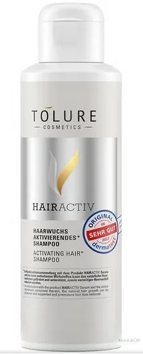 Tolure Cosmetics Tolure Hairactiv Activating Hair Shampoo - Шампунь Tolure HairActiv активирующий, с аминокислотами, PCA и D-пантенолом, для использования с сывороткой роста, 200 мл, Австрия