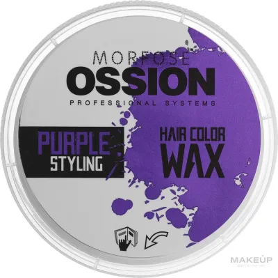 Воск для укладки волос Morfose Ossion Hair Color Wax Purple Styling фиолетовый, временное окрашивание, 100 мл