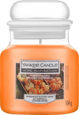 Свеча ароматическая Yankee Candle Home Inspiration Pumpkin Harvest в банке, тыква, ваниль и пряности, 104 г