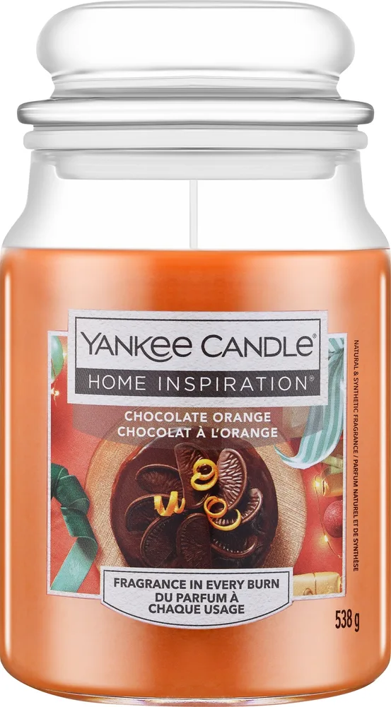Свеча ароматическая в банке Yankee Candle Home Inspiration Chocolate Orange, шоколад и апельсин