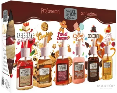 Набор аромадиффузоров Sweet Home Collection Sweet Fragrances чизкейк печенье и другие ароматы 6 x 30 мл