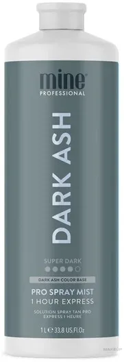 Автозагар-спрей для тела MineTan Dark Ash Pro Spray Mist для холодного тёмно-коричневого загара, 1000 мл