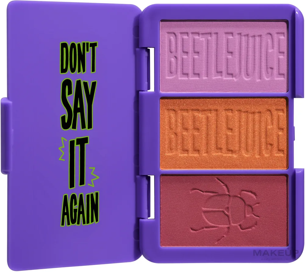 Палетка румян NYX Professional Makeup Beetlejuice Passport Afterlife Republic Of All Souls Cheek Palette, три оттенка, лимитированный выпуск