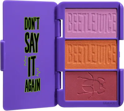 Палетка румян NYX Professional Makeup Beetlejuice Passport Afterlife Republic Of All Souls Cheek Palette, три оттенка, лимитированный выпуск