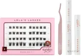 Набор накладных ресниц Lola's Lashes Fluffy Russian DIY клей-фиксатор ремувер ресницы и аппликатор — фото 1