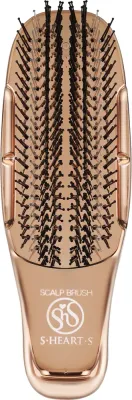 Щётка для волос и массажа кожи головы S-Heart-S Scalp Brush World розовое золото