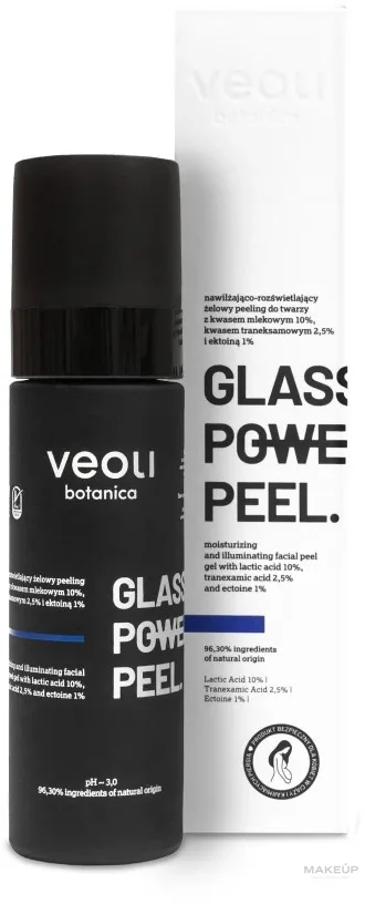 Veoli Botanica Veoli Botanica Glass Skin Power Peel - Увлажняющий гель-пилинг для лица Glass Skin Power Peel, 30 мл