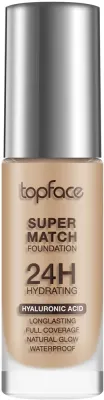 Тональный флюид Topface Super Match 24H Foundation кроющий стойкий, 30 мл