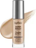 Тональный флюид Topface Super Match 24H Foundation кроющий стойкий, 30 мл, оттенок 003 - True Beige — фото 1