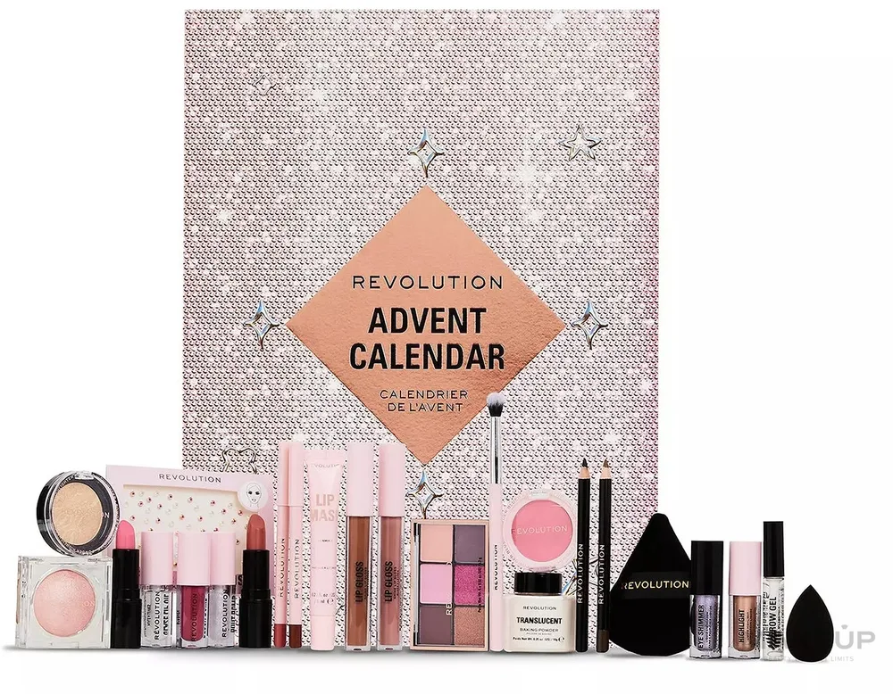 Адвент-календарь Makeup Revolution Advent Calendar с косметикой для макияжа, 24 продукта