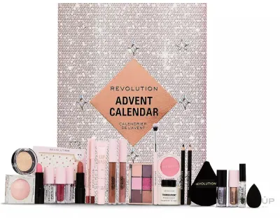 Адвент-календарь Makeup Revolution Advent Calendar с косметикой для макияжа, 24 продукта