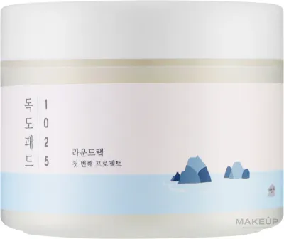 Диски с тонером успокаивающие Round Lab 1025 Dokdo Pad с морской водой, 70 шт