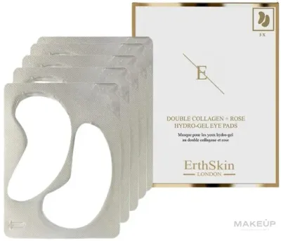 Патчи для кожи вокруг глаз ErthSkin London Double Collagen + Rose Hydro-Gel Eye Pads гидрогелевые, с коллагеном и розой, 5 пар