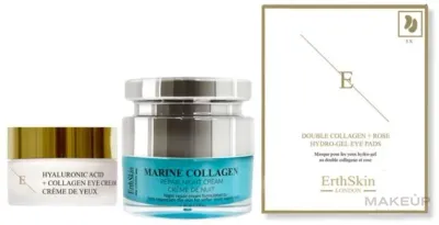 Набор ErthSkin London Collagen ночной крем 50 мл крем для области вокруг глаз 30 мл и патчи 5 пар