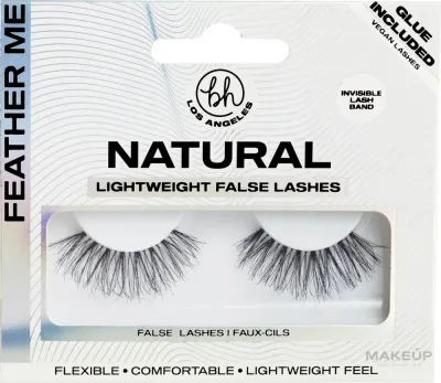 Накладные ресницы BH Cosmetics Natural Feather Me, объёмные, с клеем, 2 шт