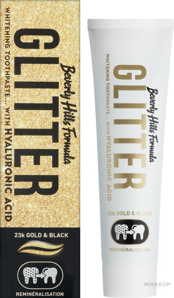 Зубная паста Beverly Hills Formula Glitter с гидроксиапатитом, с активированным углём, 100 мл