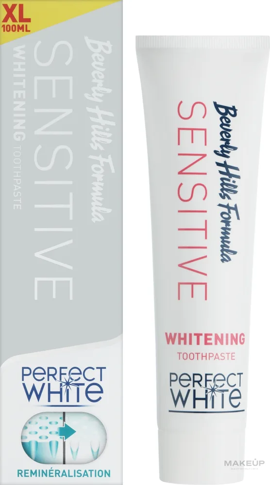 Зубная паста Beverly Hills Formula Perfect White Sensitive для чувствительных зубов, отбеливающая, 100 мл