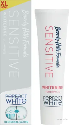 Зубная паста Beverly Hills Formula Perfect White Sensitive для чувствительных зубов, отбеливающая, 100 мл