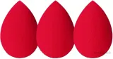 Набор спонжей для макияжа Ibra Make Up Blender Sponge Trio красный, 3 шт — фото 2