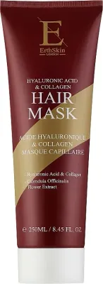 Разглаживающая маска для волос ErthSkin London с коллагеном и гиалуроновой кислотой, масло жожоба, масло ши, календула, 250 мл