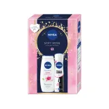 Набор NIVEA гель для душа с розой и миндальным маслом 250 мл и антиперспирант Black & White 150 мл — фото 1