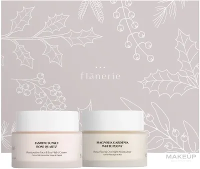 Набор для лица Flanerie Best Sellers ночной крем для лица и век и ночной крем 2x45 мл с эфирами жожоба