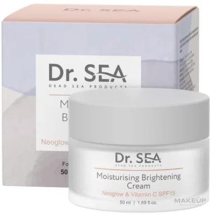 Dr Sea Dr. Sea Moisturising Brightening Cream - Крем для лица Dr. Sea с витамином C увлажняющий SPF15 50 мл