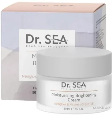Dr Sea Dr. Sea Moisturising Brightening Cream - Крем для лица Dr. Sea с витамином C увлажняющий SPF15 50 мл