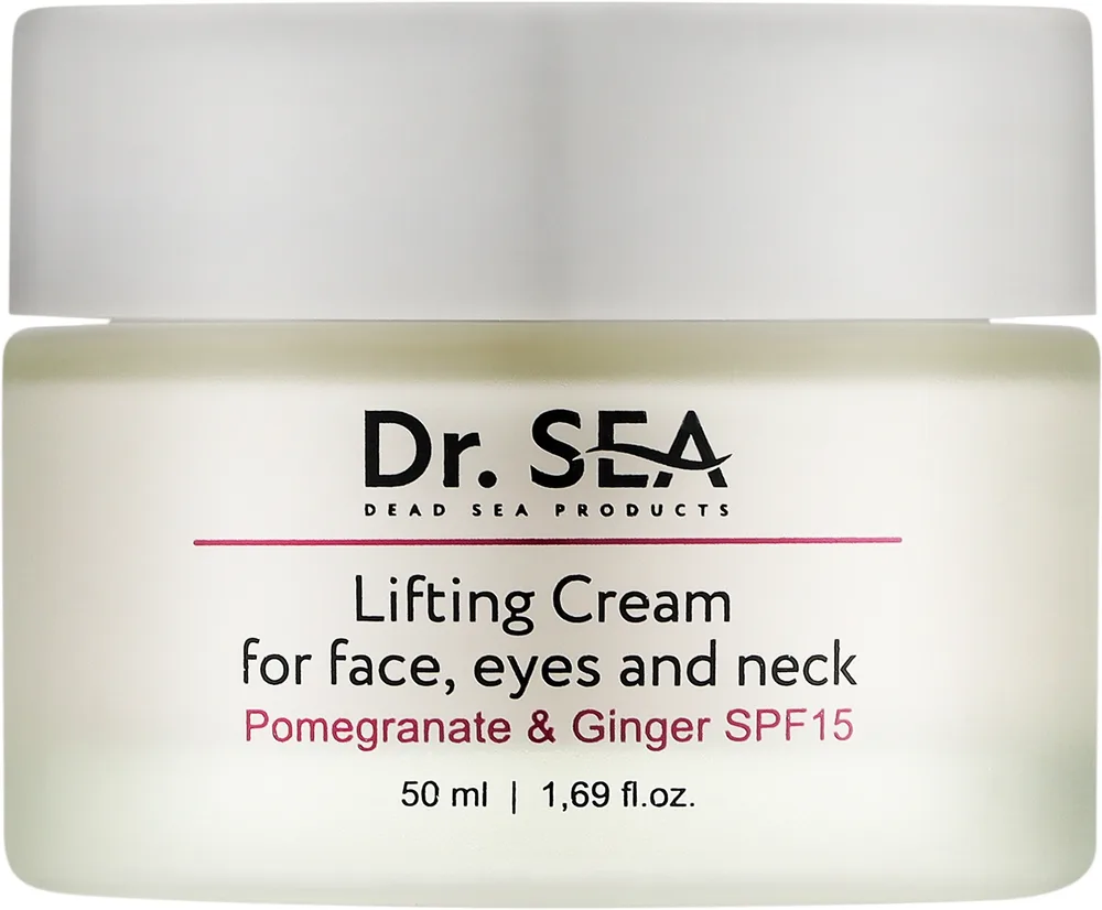 Dr Sea Dr. Sea Lifting Cream - Крем для лица, глаз и шеи Dr. Sea с гранатом и имбирём лифтинг SPF15 50 мл