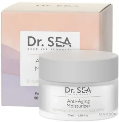 Dr Sea Dr. Sea Anti-Aging Cream - Крем для лица Dr. Sea с гиалуроновой кислотой SPF15 50 мл