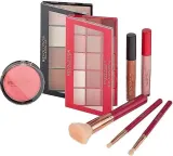 Набор для макияжа Makeup Revolution Reloaded Collection Gift Set палетки, румяна, блески и кисти, 8 продуктов — фото 3