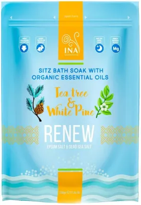 Ina Essentials Renew Bath Salt соль для ванны английская с чайным деревом и сосной, для ванн и ванночек для ног 300 г