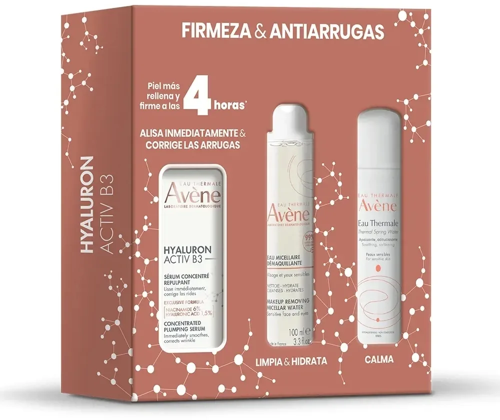 Набор Avene Hyaluron Activ B3 сыворотка для лица 30 мл мицеллярная вода 100 мл и термальная вода 50 мл