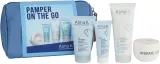Дорожный набор Alma K. Pamper On the Go Travel Set: гель для умывания, крем для лица, мыло-скраб, баттер для тела — фото 2