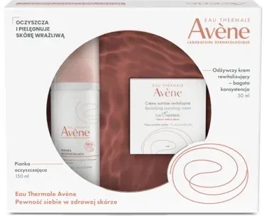 Набор Avene Eau Thermale питательный крем для лица 50 мл и пенка для умывания 150 мл