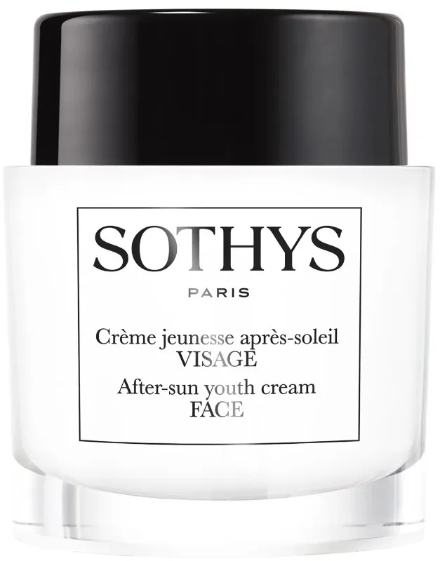 Sothys After-Sun Youth Creme крем для лица после загара 50 мл, антивозрастной уход после солнца, крем-маска для лица, шеи и декольте