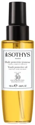 Масло защитное Sothys Youth Protective Oil SPF 30, для лица, тела и волос, 100 мл