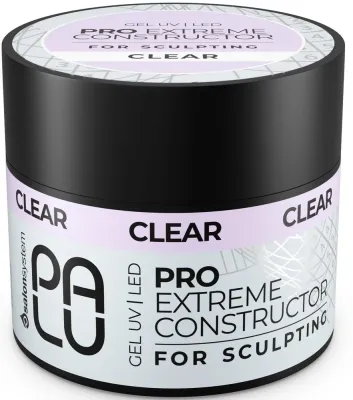 Строительный гель для ногтей Palu Pro Extreme Constructor Gel прозрачный, жёсткий, трёхфазный, 12 г, 45 г или