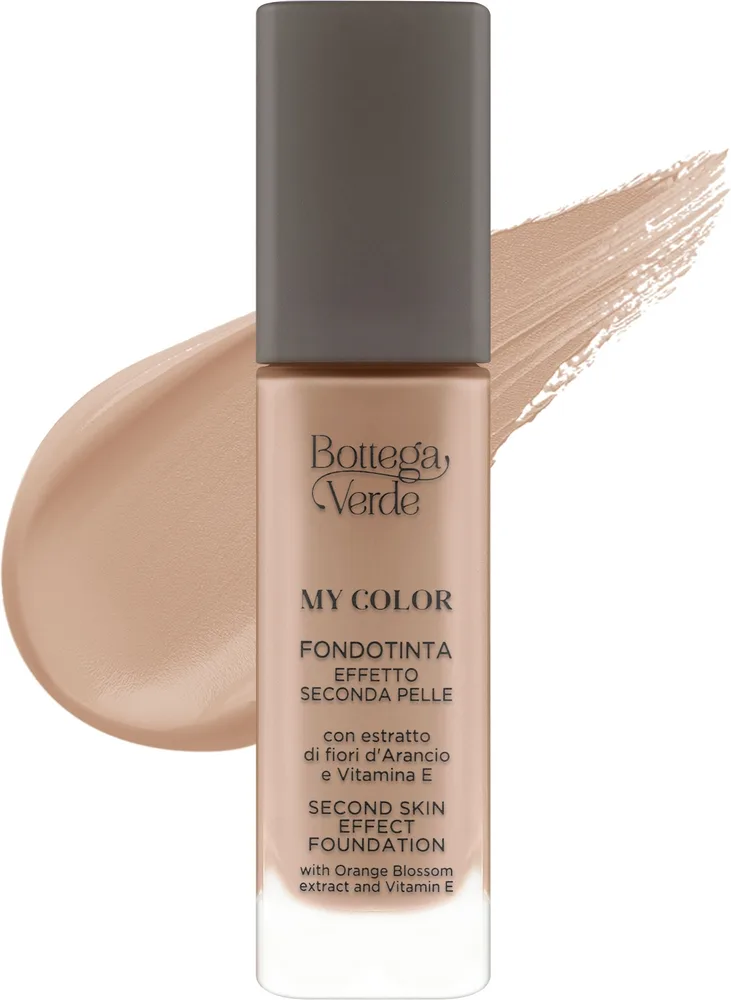 Тональный флюид Bottega Verde My Color Second Skin Effect сияющий матирующий, 30 мл, оттенок Porcelain